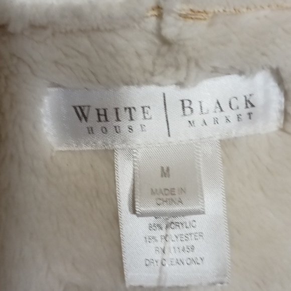 WHBM 32oz  faux suede  faux fur lined coat - Picture 3 of 7